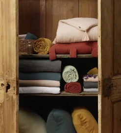 Taie d'oreiller en double gaze de coton 50 x 70 cm Terracotta