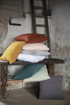 Taie d'oreiller en double gaze de coton 50 x 70 cm Terracotta