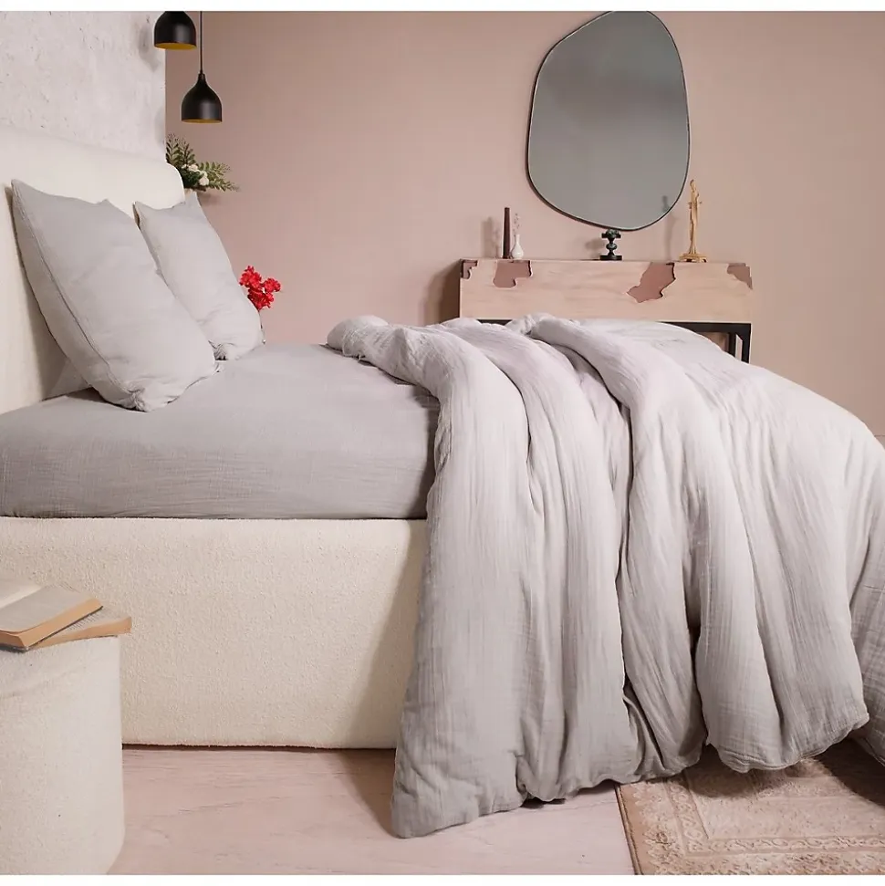 Taie d'39oreiller en gaze de coton lave Douce