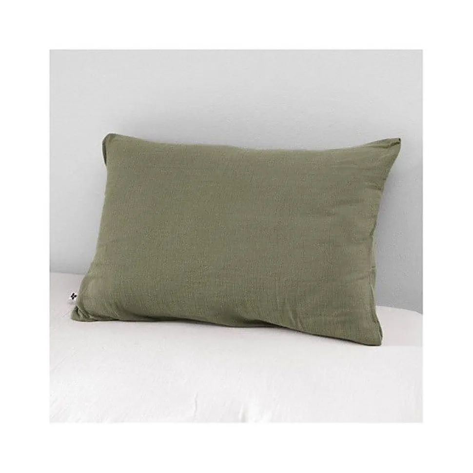 Taie d'oreiller "Gaïa" 60 x 60 cm & 50 x 70 cm "Gaze de Coton" - Gaïa Romarin - 50 x 70 cm