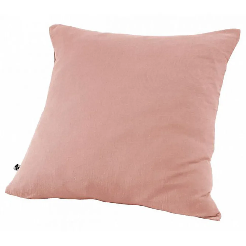 Taie d'oreiller "Gaïa" 60 x 60 cm & 50 x 70 cm "Gaze de Coton" - Gaïa Rose Pêche - 60 x 60 cm