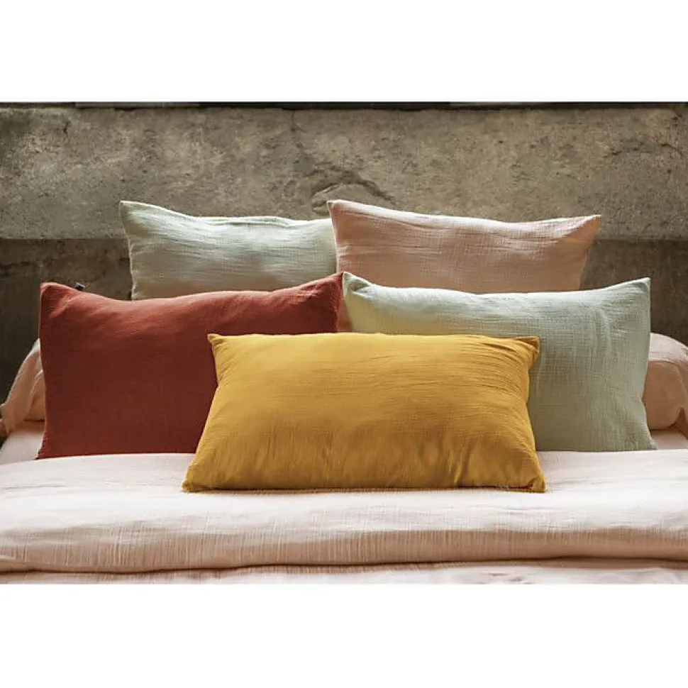 Taie d'oreiller "Gaïa" 60 x 60 cm & 50 x 70 cm "Gaze de Coton" - Gaïa Nuage - 50 x 70 cm