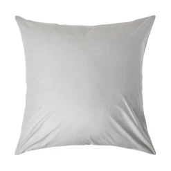 Taie d'oreiller gris acier 100% coton égyptien 200 fils, 60x60 cm - HOMESCAPES