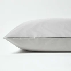 Taie d'oreiller gris acier 100% coton égyptien 200 fils, 60x60 cm - HOMESCAPES