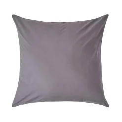 Taie d'oreiller gris foncé 100% coton égyptien 200 fils, 80x80 cm - HOMESCAPES