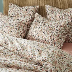 Taie d'oreiller imprimée "Capucine" 60 x 60 cm & 50 x 70 cm "Gaze de Coton" - Capucine Pampa - 50 x 70 cm