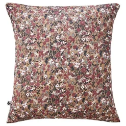 Taie d'oreiller imprimée "Capucine" 60 x 60 cm & 50 x 70 cm "Gaze de Coton" - Capucine Camel - 60 x 60 cm