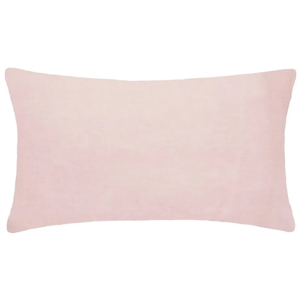 Taie d'oreiller "Linah" - rose - lin lavé 50x70 cm - Atmosphera