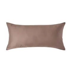 Taie d'oreiller marron en coton égyptien bio 400 fils, 40x80 cm - HOMESCAPES