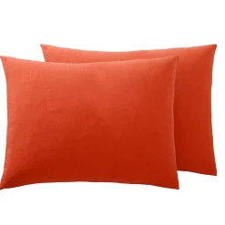 Taie d'oreiller "Noah" 50 x 70 cm "Gaze de Coton" - Noah Terracotta