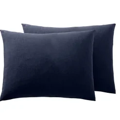 Taie d'oreiller "Noah" 50 x 70 cm "Gaze de Coton" - Noah Bleu Nuit