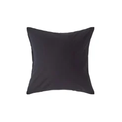 Taie d'oreiller noir 100% coton égyptien 200 fils, 40x40 cm - HOMESCAPES