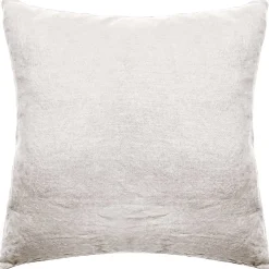 Taie d'oreiller PALACE pur coton lavé 65x65 cm uni beige naturel