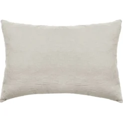 Taie d'oreiller PALACE pur coton lavé 50x70 cm uni beige nacre