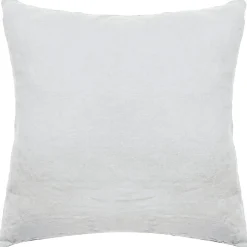 Taie d'oreiller PALACE pur coton lavé 65x65 cm uni blanc neige