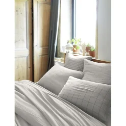 Taie d'oreiller Pois Doré Déco "Gaïa Chic" 60 x 60 cm & 50 x 70 cm "Gaze de Coton" - Gaïa Chic Nuage - 60 x 60 cm