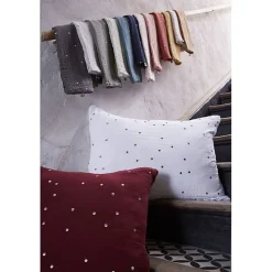 Taie d'oreiller Pois Doré Déco