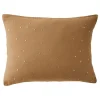 Taie d'oreiller Pois Doré Déco "Gaïa Chic" 60 x 60 cm & 50 x 70 cm "Gaze de Coton" - Gaïa Chic Camel - 50 x 70 cm