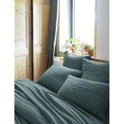 Taie d'oreiller Pois Doré Déco 