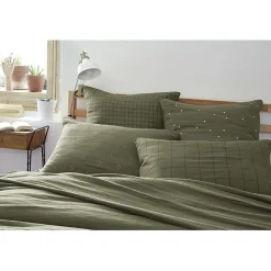 Taie d'oreiller Pois Doré Déco