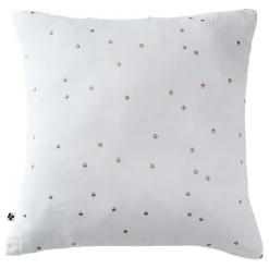 Taie d'oreiller Pois Doré Déco 