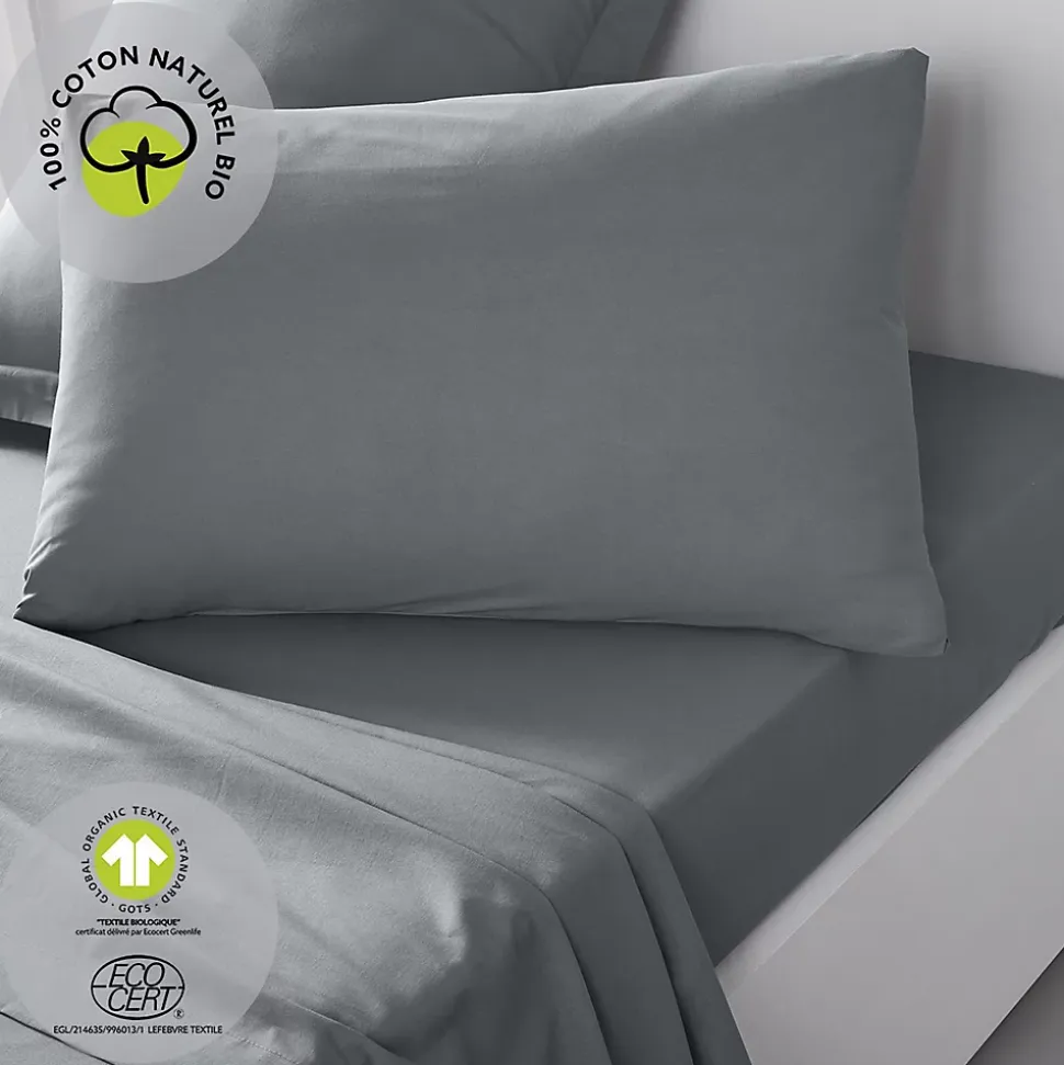 Taie d'oreiller rectangulaire - 100% coton BIO