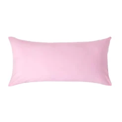 Taie d'oreiller rose 100% coton égyptien 200 fils, 40x80 cm - HOMESCAPES