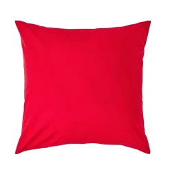 Taie d'oreiller rouge 100% coton égyptien 200 fils, 80x80 cm - HOMESCAPES