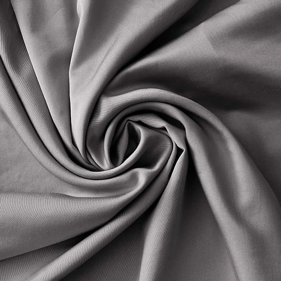 Taie d'oreiller "Salomé" Viscose de bambou 120 fils/cm² - Salomé Granit - 63 x 63 cm volant plat piqué