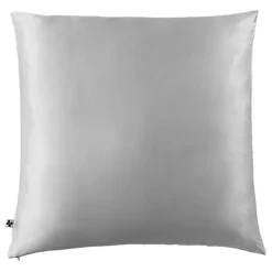 Taie d'oreiller "Soanne" Soie de mûrier l'Effet Papillon - Soanne Argent - Taie d'oreiller 63 x 63 cm