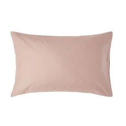 Taie d'oreiller taupe en satin de coton égyptien 1000 fils, 50x75 cm - HOMESCAPES