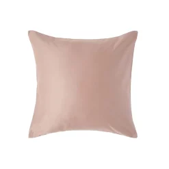 Taie d'oreiller taupe en satin de coton égyptien 1000 fils, 40x40 cm - HOMESCAPES