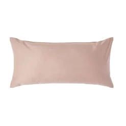 Taie d'oreiller taupe en satin de coton égyptien 1000 fils, 40x80 cm - HOMESCAPES