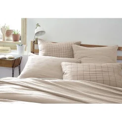 Taie d'oreiller Tissé-teint petits carreaux Déco 