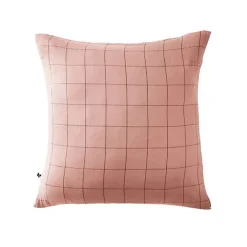 Taie d'oreiller Tissé-teint grands carreaux Déco 