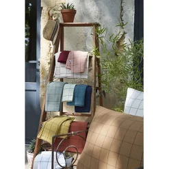 Taie d'oreiller Tissé-teint grands carreaux Déco "Gaïa Match" 60 x 60 cm & 50 x 70 cm "Gaze de Coton" - Gaïa Match Chantilly - 50