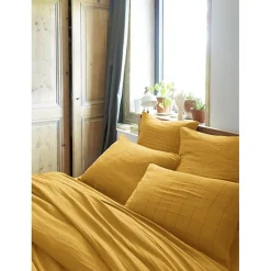 Taie d'oreiller Tissé-teint petits carreaux Déco 