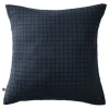 Taie d'oreiller Tissé-teint petits carreaux Déco "Gaïa Mix" 60 x 60 cm & 50 x 70 cm "Gaze de Coton" - Gaïa Mix Minuit - 60 x 60 cm