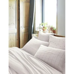 Taie d'oreiller Tissé-teint petits carreaux Déco "Gaïa Mix" 60 x 60 cm & 50 x 70 cm "Gaze de Coton" - Gaïa Mix Chantilly - 50 x 70