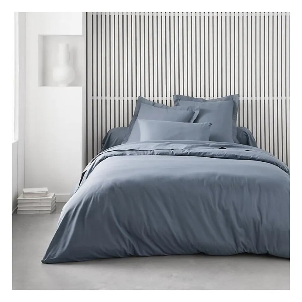 Taie d'oreiller TODAY Essential - 63 x 63+5 cm - 100% Coton uni - Denim