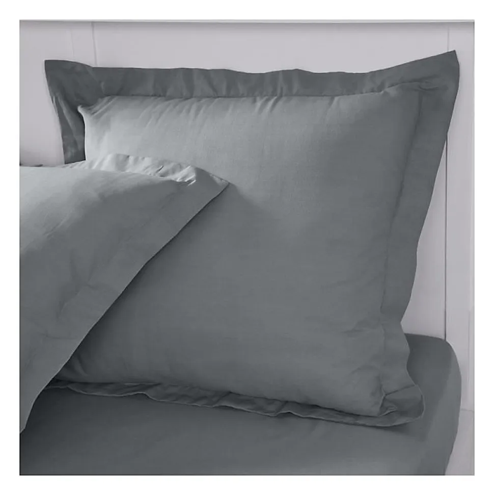 Taie d'oreiller TODAY Essential - 63 x 63+5 cm - 100% Coton uni - Acier