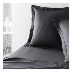 Taie d'oreiller TODAY Essential - 63 x 63+5 cm - 100% Coton uni - Fusain