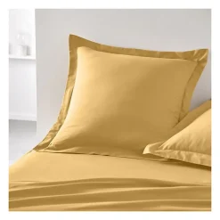Taie d'oreiller TODAY Essential - 63 x 63+5 cm - 100% Coton uni - Ocre
