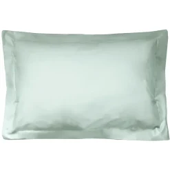 Taie d'oreiller uni 80x50 cm coton ALTO vert fleur d'amandier