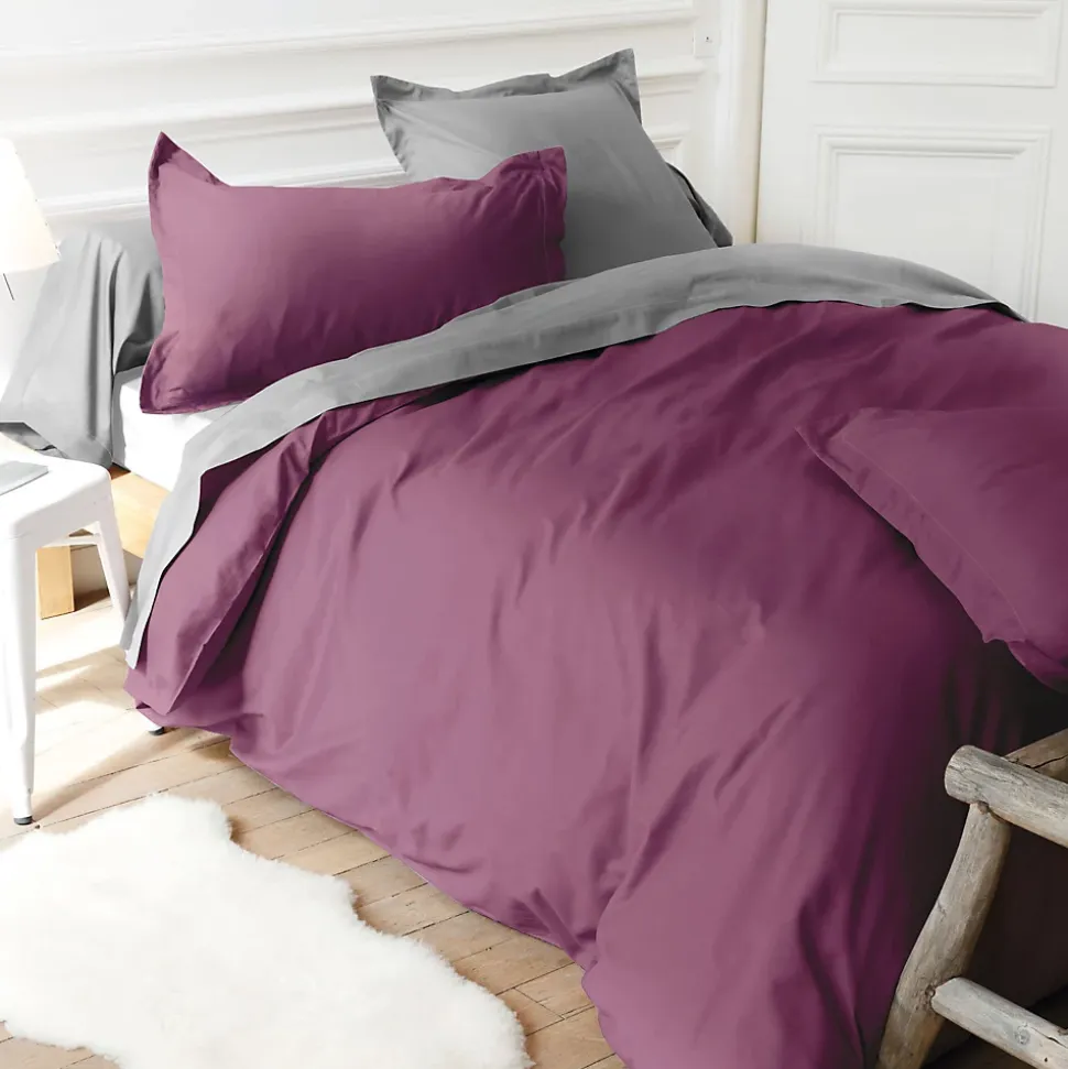 Taie d'oreiller uni 60x40 cm coton ALTO Raisin