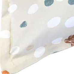 Taie d'oreiller uni 65x65 cm en coton ÉVASION pêche écru