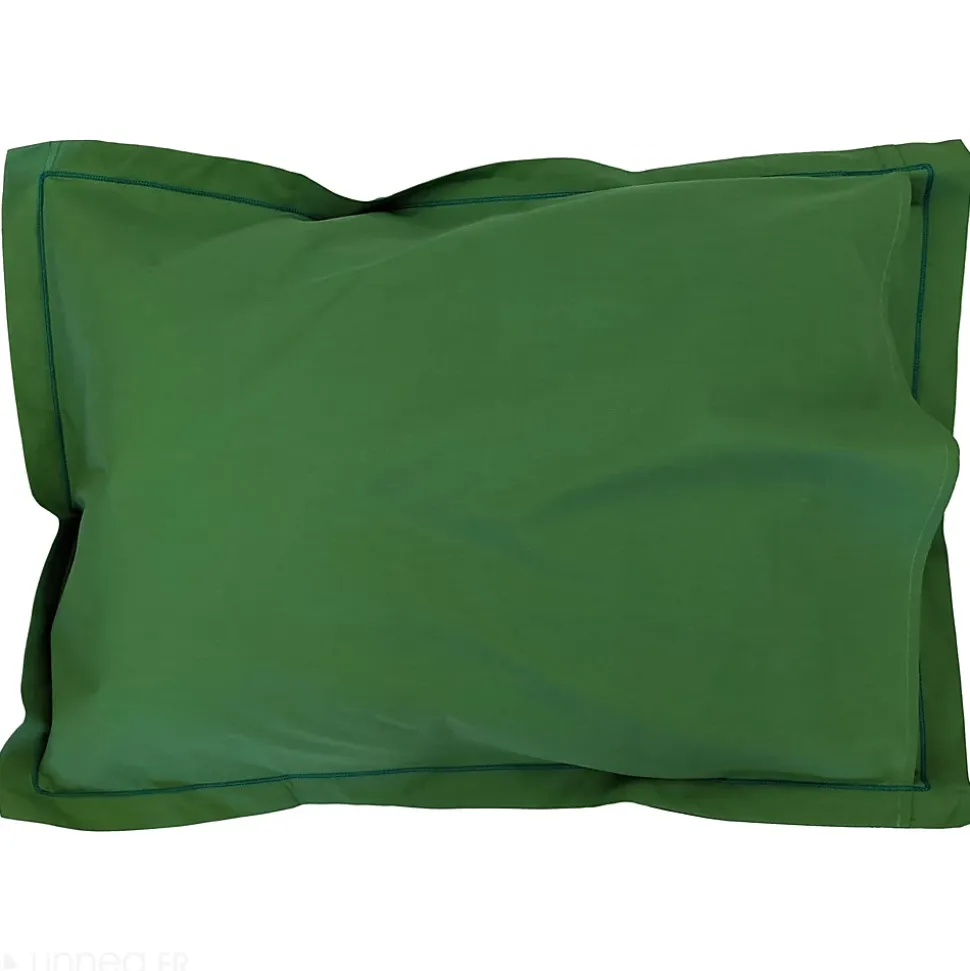 Taie d'oreiller uni 50x70 cm en coton ÉVASION Vert fougère