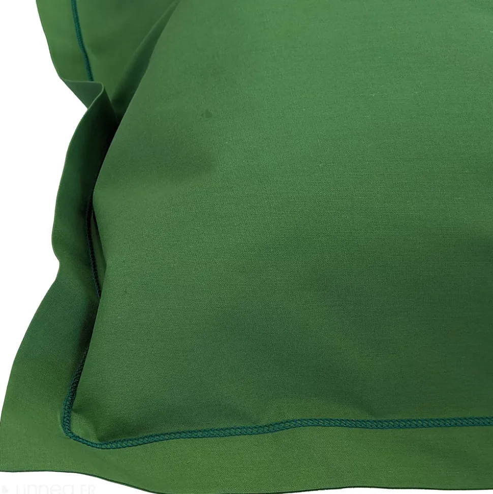 Taie d'oreiller uni 50x70 cm en coton ÉVASION Vert fougère