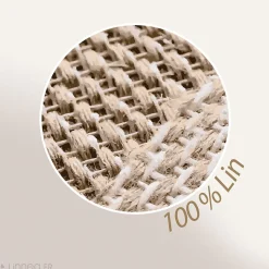 Taie d'oreiller uni 65X65 cm lin lavé froissé SONATE vert Sauge