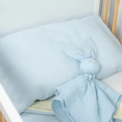 Taie d'oreiller unie en coton nid d'abeille